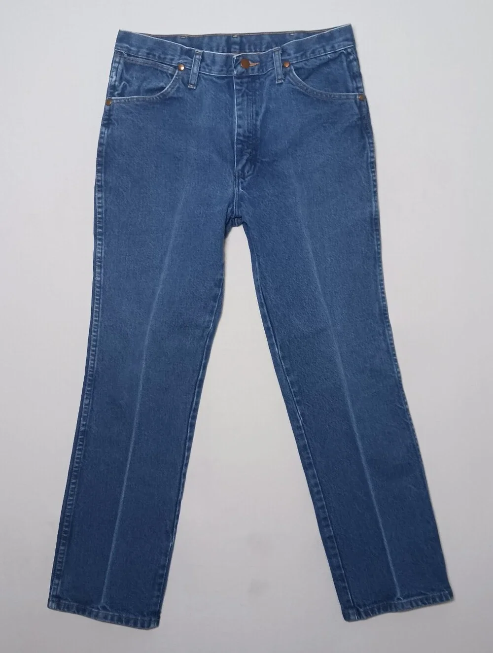 Wrangler Mens Cowboy Cut Prewashed Slim Fit Jeans 32X30 Blue Denim 936PWD